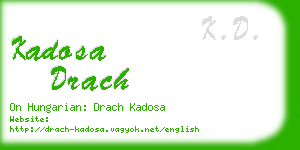 kadosa drach business card